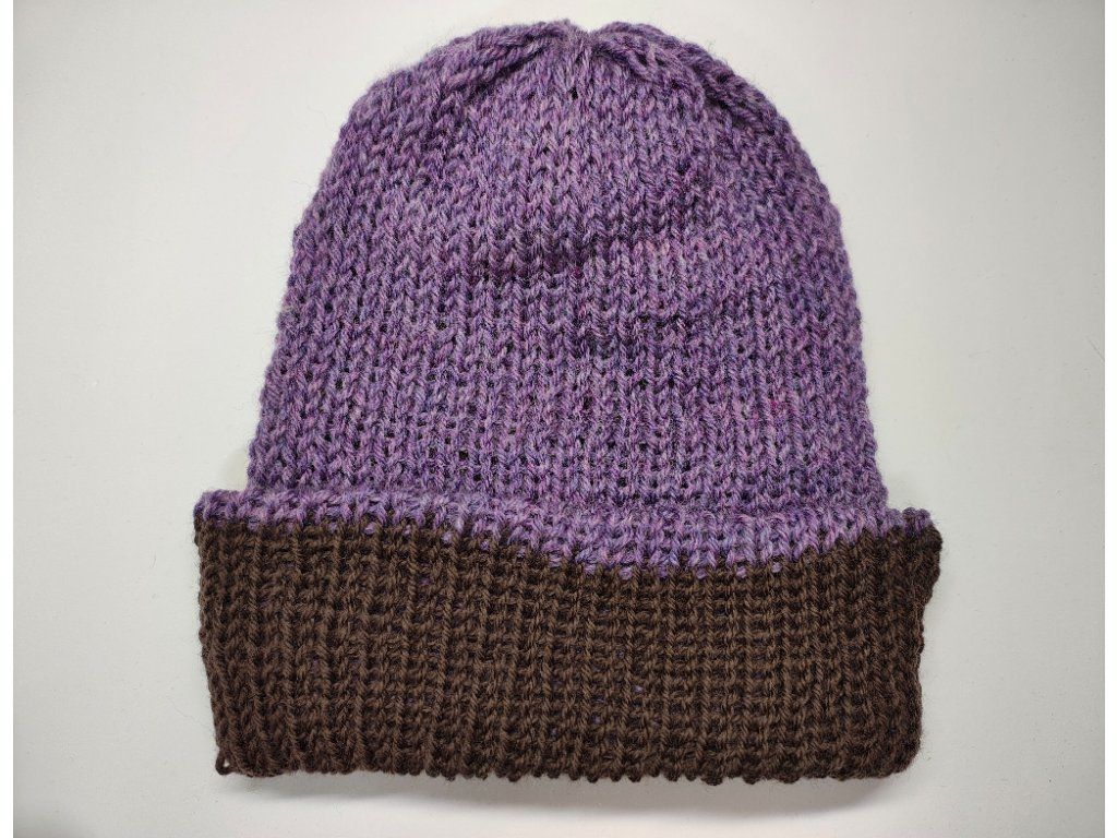 Vlněná čepice merino oboustranná