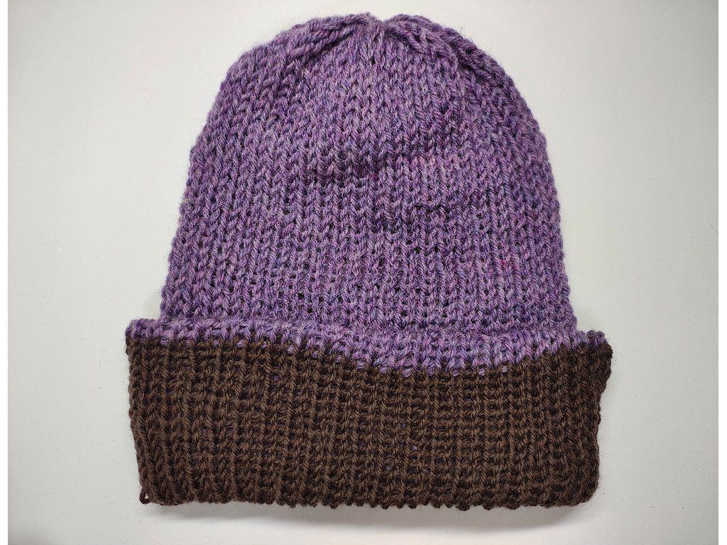 Vlněná čepice merino oboustranná