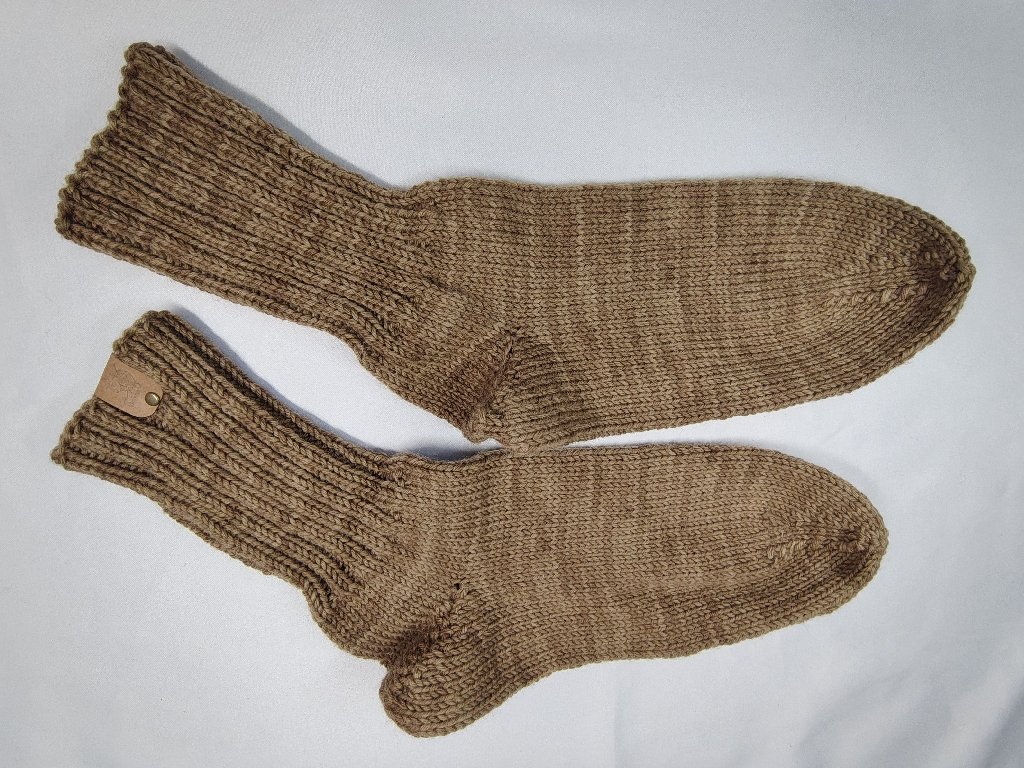 Vlněné ponožky Jiřina hnědé 37-44