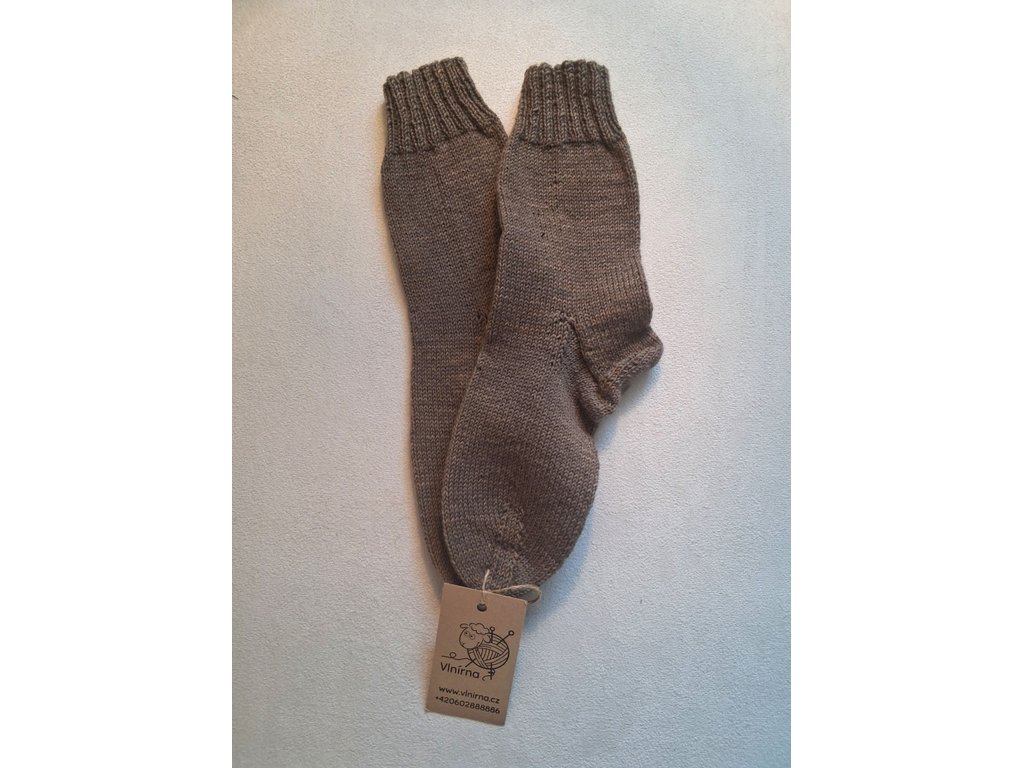 Vlněné ponožky hnědý ořech vel. 37-40
